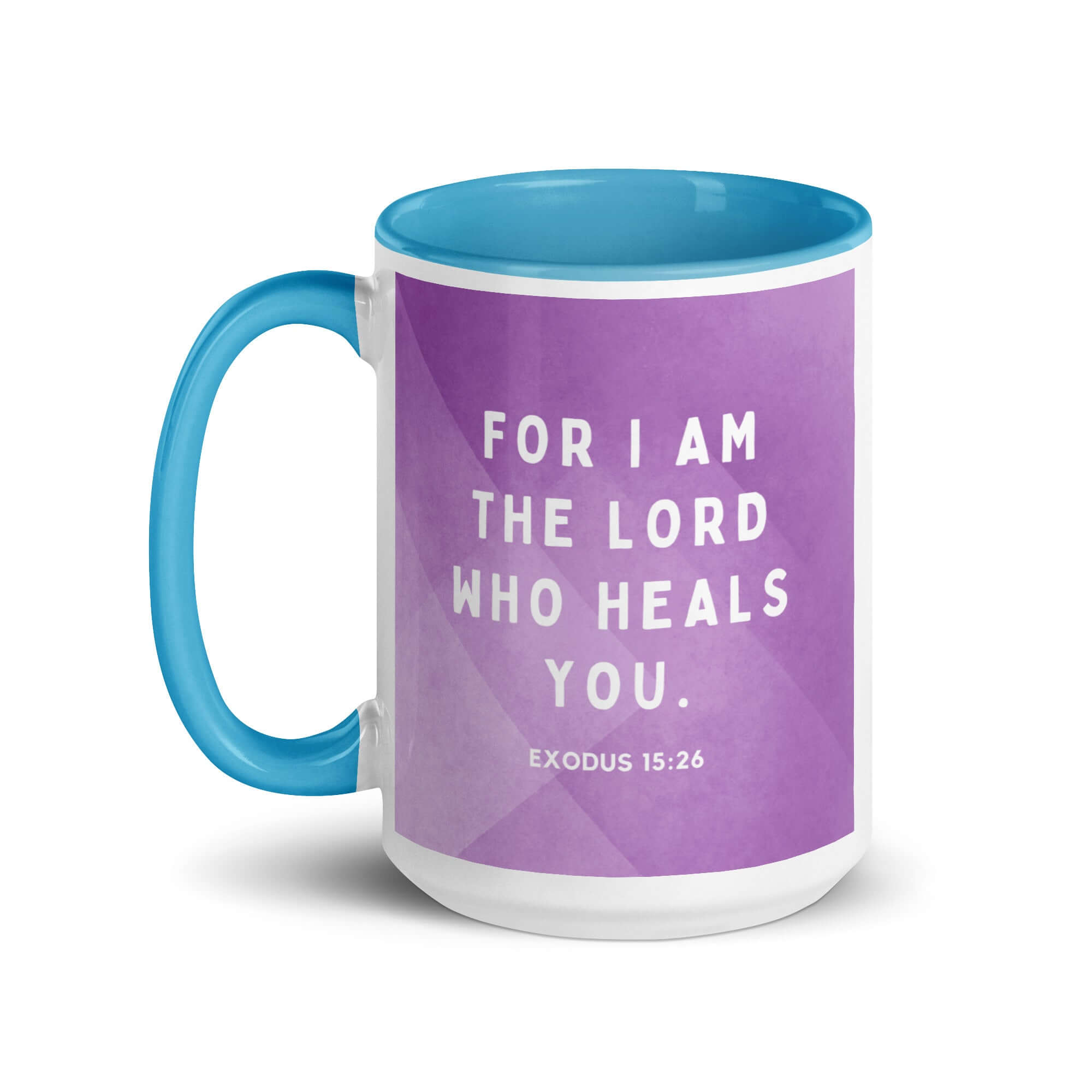 Exodus 15:26 Bible Verse, in his eyes White Ceramic Mug with Color Inside