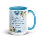 Deuteronomy 6:5 Bible Verse, You shall love White Ceramic Mug with Color Inside