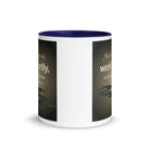 Col 3:23 - Bible Verse, as for the Lord White Ceramic Mug with Color Inside