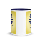 1 John 4:14 - Bible Verse, Savior of the world White Ceramic Mug with Color Inside