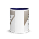 Joshua 1:9 Bible Verse, for the Lord White Ceramic Mug with Color Inside