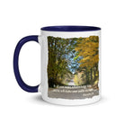 Prov 3:6, Bible Verse, Fall Road Mug Color Inside