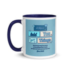 John 16:33 - Bible Verse, in me you may have peace White Ceramic Mug with Color Inside