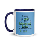 1 John 4:14 - Bible Verse, sent the Son White Ceramic Mug with Color Inside