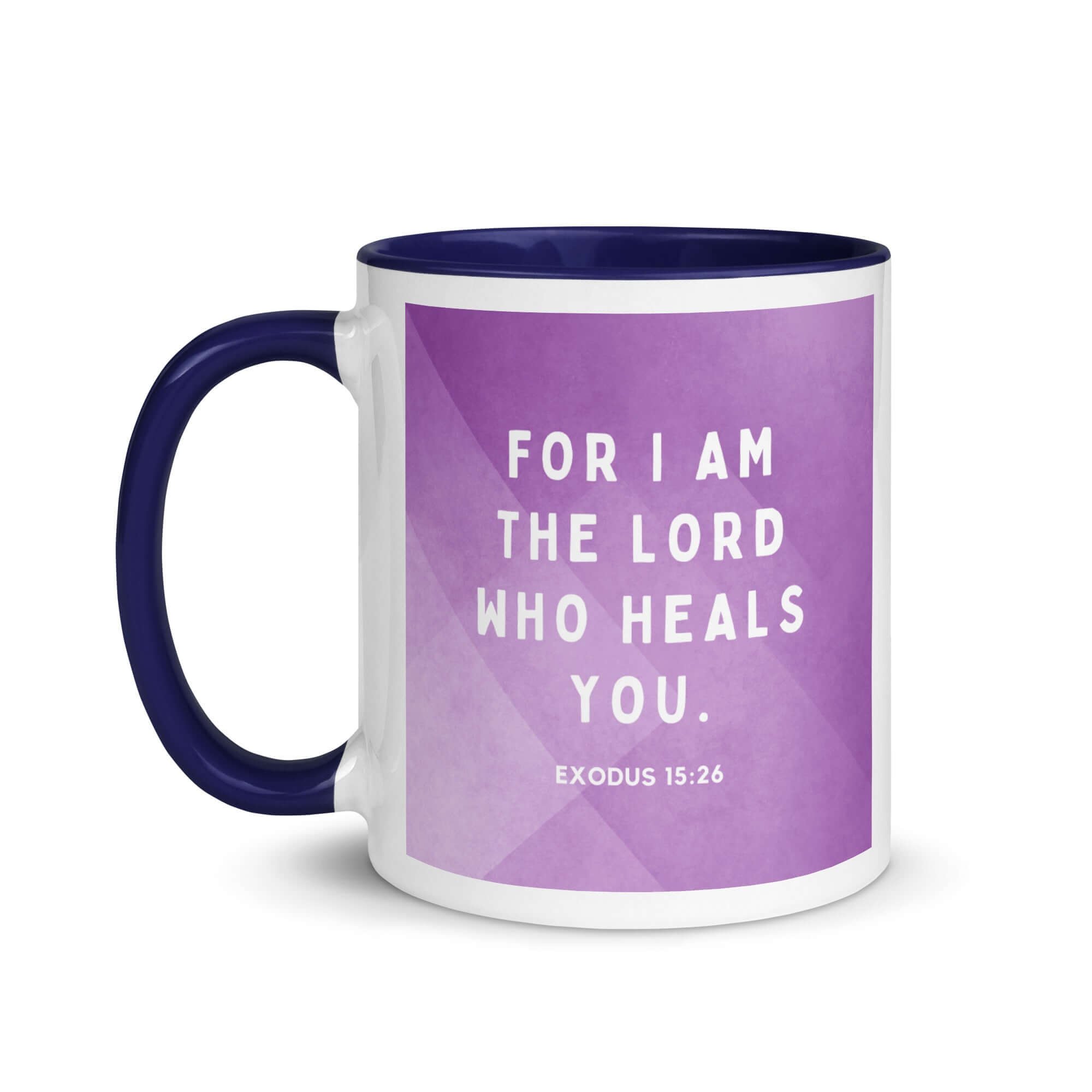 Exodus 15:26 Bible Verse, in his eyes White Ceramic Mug with Color Inside