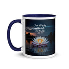 John 14:6 Bible Verse The Father White Ceramic Mug with Color Inside
