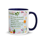 Jer 29:11 - Bible Verse, to give you hope White Ceramic Mug with Color Inside