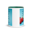 Gal 5:22 - Bible Verse, fruit of the Spirit White Ceramic Mug with Color Inside