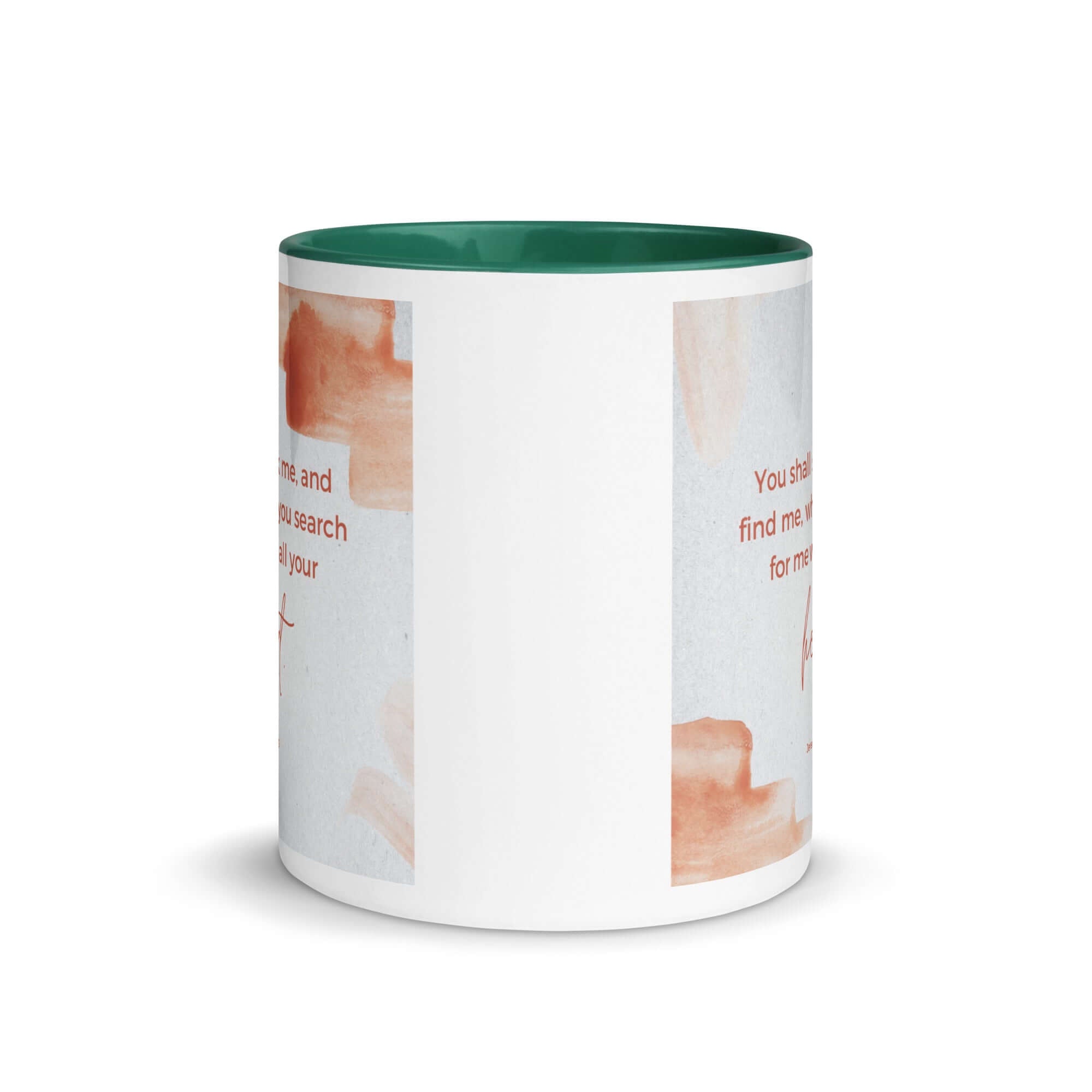 Jeremiah 29:13 - Bible Verse, find me White Ceramic Mug with Color Inside