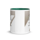 Joshua 1:9 Bible Verse, for the Lord White Ceramic Mug with Color Inside