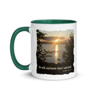 Psalm 46:10 Bible Verse, Sunset Glory Mug Color Inside