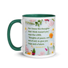 Jer 29:11 - Bible Verse, to give you hope White Ceramic Mug with Color Inside