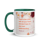 Prov 3:5 - Bible Verse, Trust in the LORD White Ceramic Mug with Color Inside