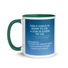 Isaiah 9:6 - Bible Verse, Everlasting Father White Ceramic Mug with Color Inside