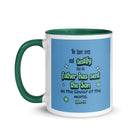 1 John 4:14 - Bible Verse, sent the Son White Ceramic Mug with Color Inside