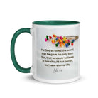 John 3:16 Bible Verse, He gave His Son White Ceramic Mug with Color Inside