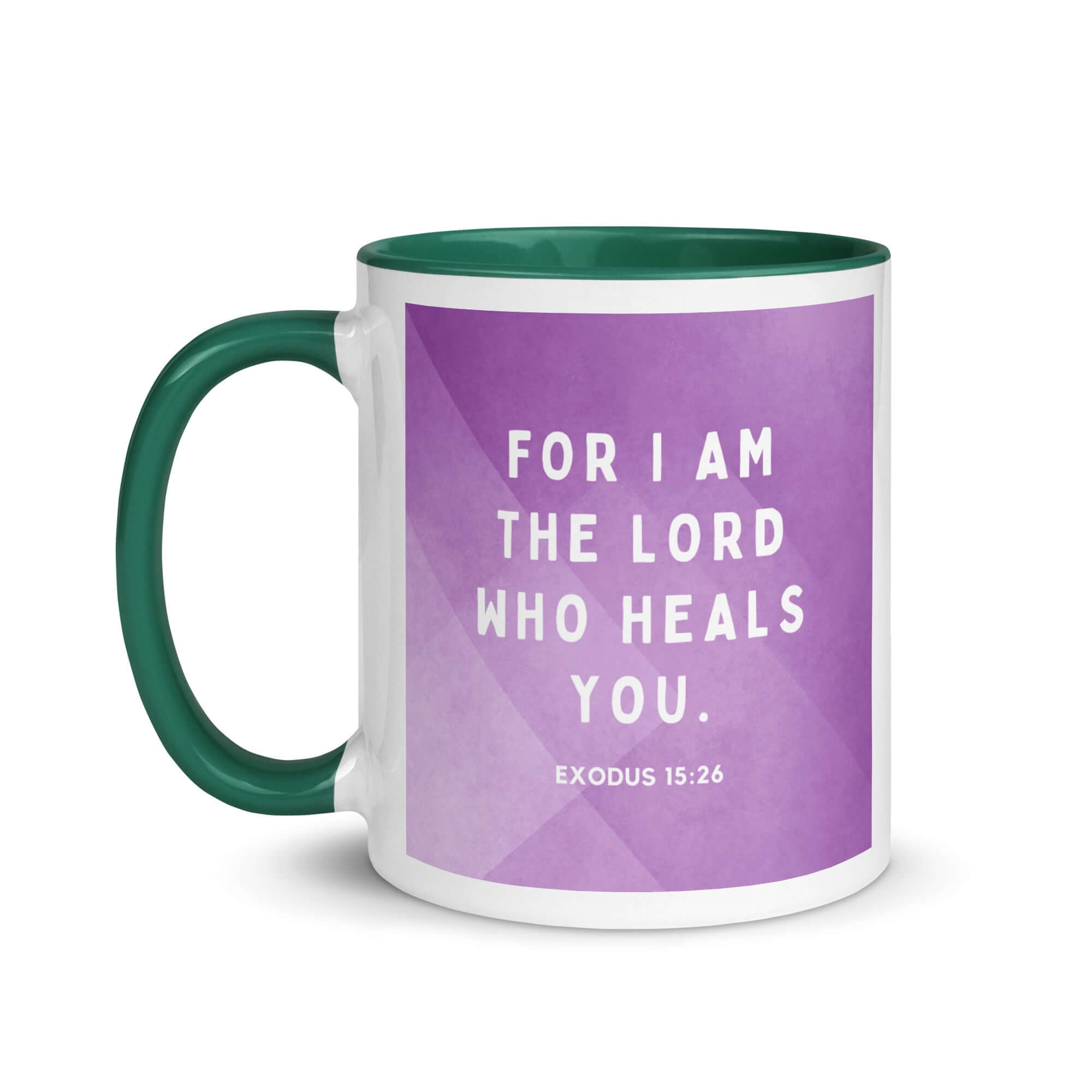 Exodus 15:26 Bible Verse, in his eyes White Ceramic Mug with Color Inside