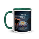 John 14:6 Bible Verse The Father White Ceramic Mug with Color Inside