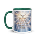 John 14:26 Bible Verse Father White Ceramic Mug with Color Inside
