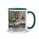 Matt 6:26, Gouldian Finches, He'll Care for You Mug Color Inside