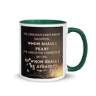 Psalm 27:1 - Bible Verse, The LORD is My Light Mug Color Inside