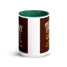 Matt 11:29-30 - Bible Verse, learn from me White Ceramic Mug with Color Inside