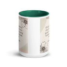 1 Chronicles 16:34 Bible Verse, He is good White Ceramic Mug with Color Inside