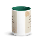 Joshua 24:15 Bible Verse, will serve White Ceramic Mug with Color Inside