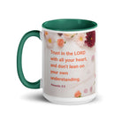 Prov 3:5 - Bible Verse, Trust in the LORD White Ceramic Mug with Color Inside