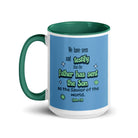 1 John 4:14 - Bible Verse, sent the Son White Ceramic Mug with Color Inside