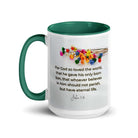 John 3:16 Bible Verse, He gave His Son White Ceramic Mug with Color Inside