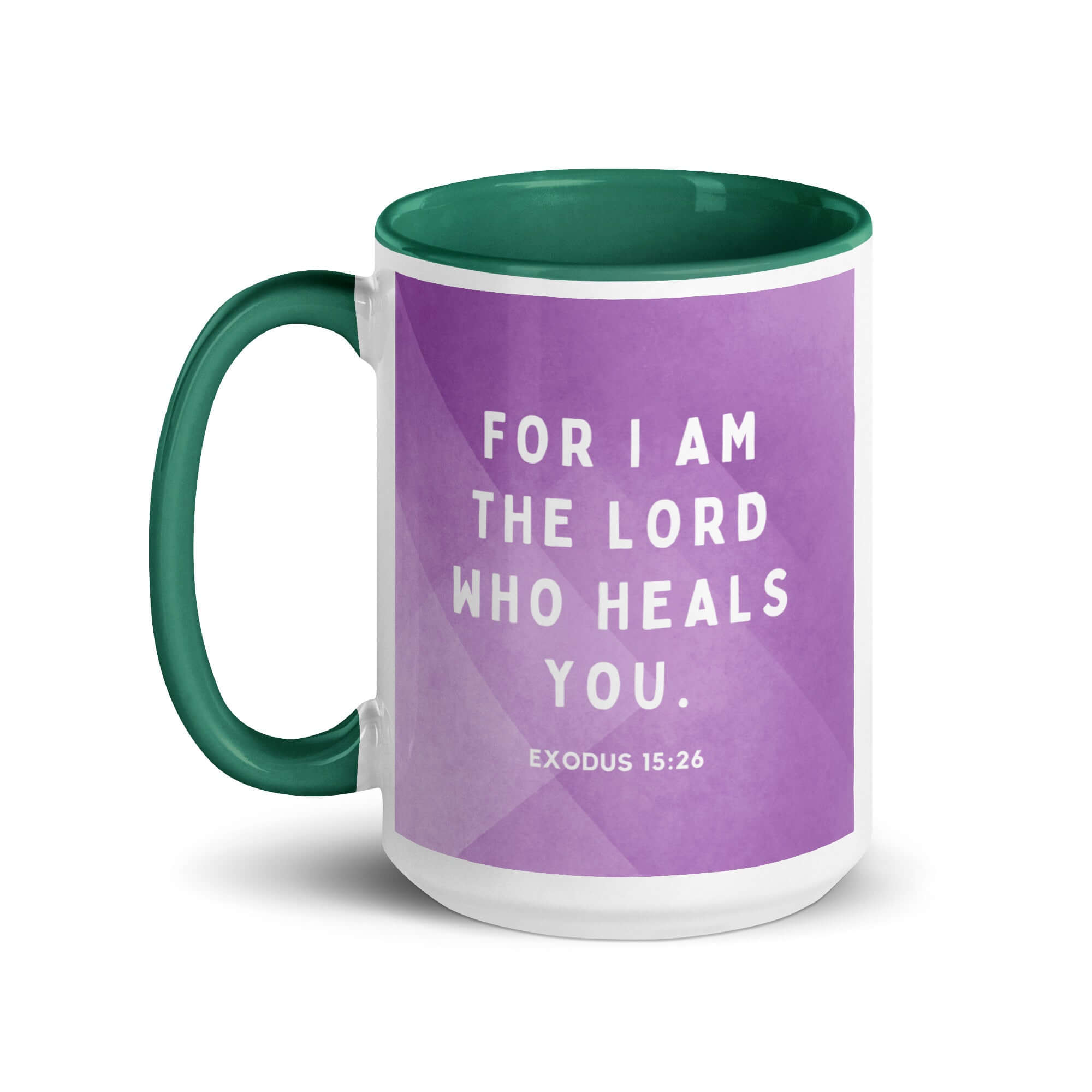 Exodus 15:26 Bible Verse, in his eyes White Ceramic Mug with Color Inside