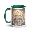 John 14:26 Bible Verse Counselor White Ceramic Mug with Color Inside
