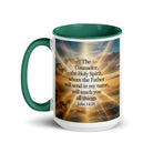 John 14:26 Bible Verse will send White Ceramic Mug with Color Inside