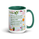 Jer 29:11 - Bible Verse, to give you hope White Ceramic Mug with Color Inside