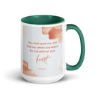 Jeremiah 29:13 - Bible Verse, find me White Ceramic Mug with Color Inside