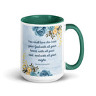 Deuteronomy 6:5 Bible Verse, You shall love White Ceramic Mug with Color Inside