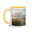 John 14:26 Bible Verse in my name White Ceramic Mug with Color Inside