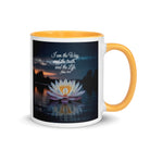 John 14:6 Bible Verse The Father White Ceramic Mug with Color Inside Golden Yellow 11 oz