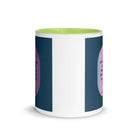 Col 3:23 - Bible Verse, work heartily White Ceramic Mug with Color Inside