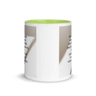 Joshua 1:9 Bible Verse, for the Lord White Ceramic Mug with Color Inside