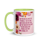 John 3:16 - Bible Verse, For God So Loved Mug Color Inside