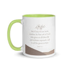 James 1:5 Bible Verse, ask of God White Ceramic Mug with Color Inside