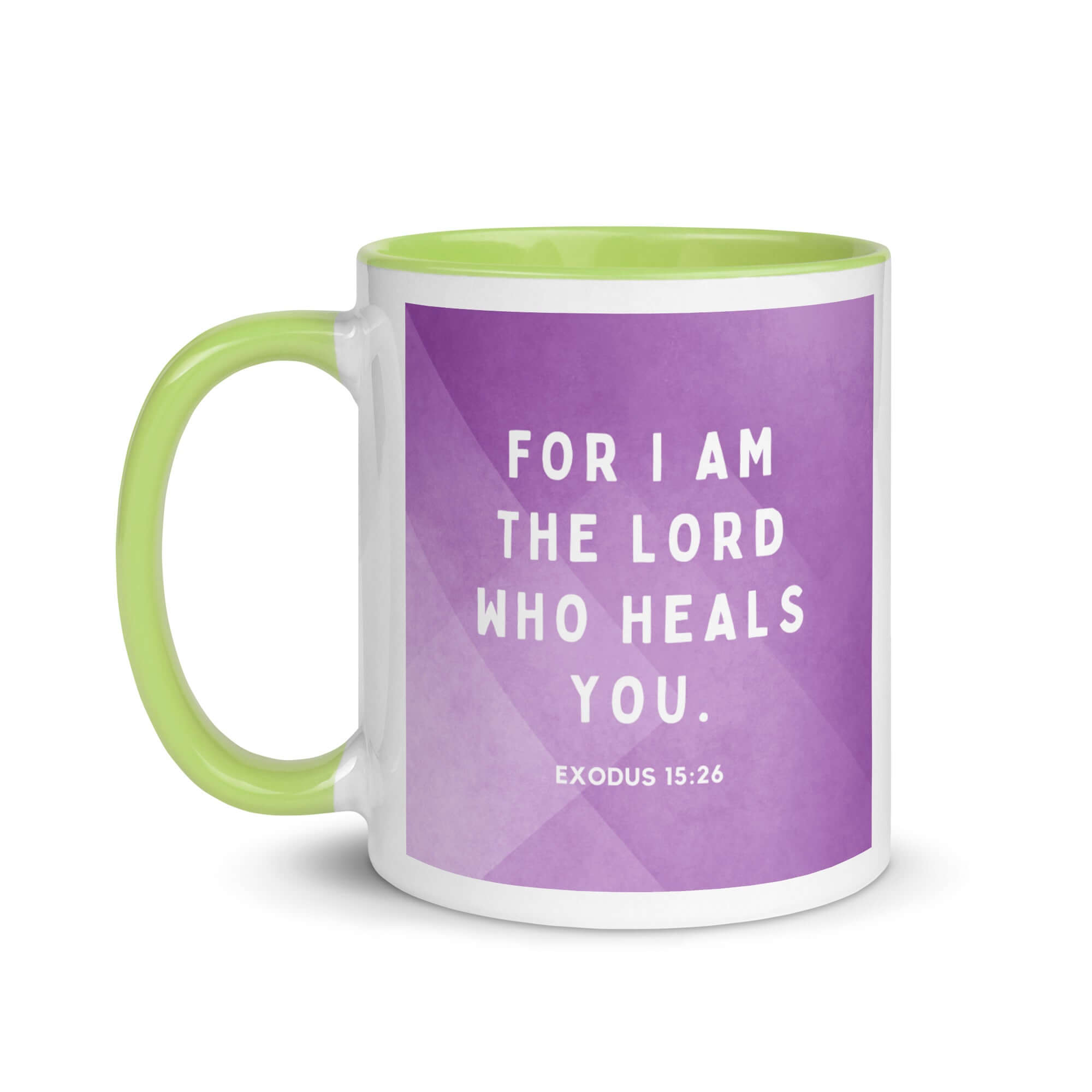 Exodus 15:26 Bible Verse, in his eyes White Ceramic Mug with Color Inside