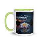 John 14:6 Bible Verse The Father White Ceramic Mug with Color Inside