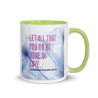 1 Cor 16:14 - Bible Verse, Do it in Love Mug Color Inside