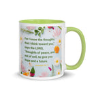 Jer 29:11 - Bible Verse, to give you hope White Ceramic Mug with Color Inside