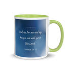 Joshua 24:15 Bible Verse, choose today White Ceramic Mug with Color Inside