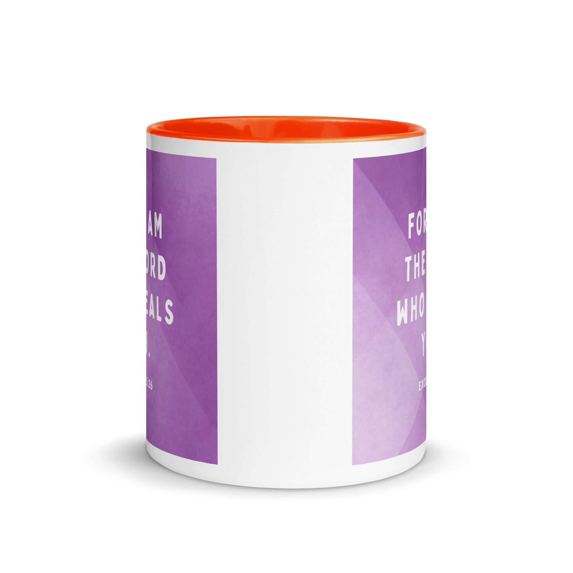 Exodus 15:26 Bible Verse, in his eyes White Ceramic Mug with Color Inside