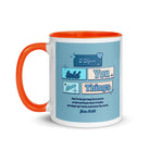 John 16:33 - Bible Verse, in me you may have peace White Ceramic Mug with Color Inside